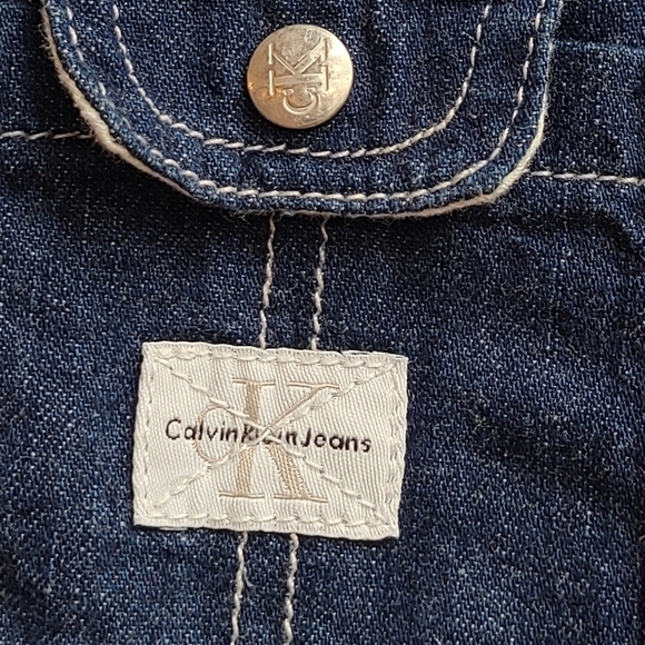Calvin Klein Denim Jumper Dress, Size 18 Months - Picture 6 of 9